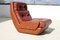 French Space Age Sofa and Armchairs in Fawn Leather by Jean Prévost, 1970, Set of 3, Image 30