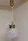 Vintage Ceiling Lamp with Foam Glass Tube on Brass Mount, 1970s 2