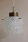 Vintage Ceiling Lamp with Foam Glass Tube on Brass Mount, 1970s 5