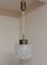 Vintage Ceiling Lamp with Foam Glass Tube on Brass Mount, 1970s 1