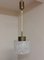 Vintage Ceiling Lamp with Foam Glass Tube on Brass Mount, 1970s, Image 1