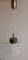 Vintage Ceiling Lamp with Foam Glass Tube on Brass Mount, 1970s 4