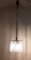 Lámpara de techo vintage con placa de latón y colgante de cristal, años 70, Imagen 6