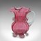 Vintage English Decorative Cranberry Glass Stem Vase Set, 1930s, Set of 3, Image 8