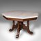 Antique English Victorian Octagonal Coffee Table in Carrara Marble, 1890s, Image 2