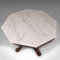 Antique English Victorian Octagonal Coffee Table in Carrara Marble, 1890s, Image 6
