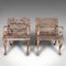 Chaises de Patio Antiques Victoriennes en Teck et Fer, Angleterre, Set de 2 1