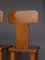 Brutalist Elm Wood Dining Chairs, 1970s, Set of 4, Image 9