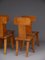 Brutalist Elm Wood Dining Chairs, 1970s, Set of 4 5