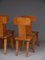 Brutalist Elm Wood Dining Chairs, 1970s, Set of 4, Image 5