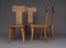 Brutalist Elm Wood Dining Chairs, 1970s, Set of 4 2