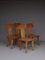 Brutalist Elm Wood Dining Chairs, 1970s, Set of 4 14