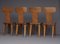Brutalist Elm Wood Dining Chairs, 1970s, Set of 4, Image 4