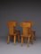 Brutalist Elm Wood Dining Chairs, 1970s, Set of 4 6