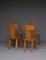 Brutalist Elm Wood Dining Chairs, 1970s, Set of 4, Image 6