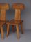 Brutalist Elm Wood Dining Chairs, 1970s, Set of 4 16