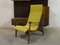 Teak Lounge Armchair with Brown-Black Sling Armrests by Paul Muntendam for Jonkers Noordwolde Holland Brothers, 1950s 1