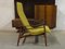 Teak Lounge Armchair with Brown-Black Sling Armrests by Paul Muntendam for Jonkers Noordwolde Holland Brothers, 1950s 4