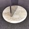 Vintage Round Wooden Table with Marble Base and Steel Stem Base, 1970s, Image 4