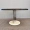 Vintage Round Wooden Table with Marble Base and Steel Stem Base, 1970s, Image 2
