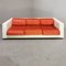 Saratoga Vignelli Sofa White Lacquered Structure and Red Cushions by Massimo and Lella Vignelli for for Poltronova, 1964 3