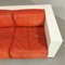Saratoga Vignelli Sofa White Lacquered Structure and Red Cushions by Massimo and Lella Vignelli for for Poltronova, 1964 6