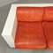 Saratoga Vignelli Sofa White Lacquered Structure and Red Cushions by Massimo and Lella Vignelli for for Poltronova, 1964 4