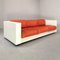 Saratoga Vignelli Sofa White Lacquered Structure and Red Cushions by Massimo and Lella Vignelli for for Poltronova, 1964 2