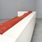 Sofá Saratoga Vignelli estructura lacada en blanco y cojines rojos de Massimo and Lella Vignelli para Poltronova, 1964, Imagen 16