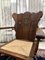 Vintage Dutch Heraldic Coat of Arms Armchair in Oak with Woven Seat 2