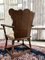 Vintage Dutch Heraldic Coat of Arms Armchair in Oak with Woven Seat 3
