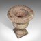 Antique Victorian English Weathered Planting Urn in Marble, 1870, Image 6