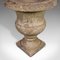 Antique Victorian English Weathered Planting Urn in Marble, 1870 8