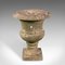 Antique Victorian English Weathered Planting Urn in Marble, 1870 5