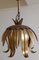 Vintage Ceiling Lamp in the Shape of Fluid in Gold-Colored Metal Painted Metal, 1970s 2