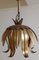 Vintage Ceiling Lamp in the Shape of Fluid in Gold-Colored Metal Painted Metal, 1970s, Image 2