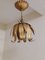 Vintage Ceiling Lamp in the Shape of Fluid in Gold-Colored Metal Painted Metal, 1970s 3