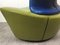 Postmodern Green and Blue Leather Lounge Chair by Montis, 1980s 4