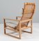 Modell 2254 Sled Lounge Chair aus Eiche & Schilfrohr von Børge Mogensen für Fredericia, Dänemark, 1956 7