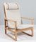 Modell 2254 Sled Lounge Chair aus Eiche & Schilfrohr von Børge Mogensen für Fredericia, Dänemark, 1956 2