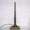 Vintage Tiered Ribbed Brass Desk Lamp with Square Base, 1970s, Image 3