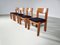 Brutalist Oak Dining Chairs, the Netherlands, 1970s, Set of 4, Image 2