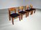 Brutalist Oak Dining Chairs, the Netherlands, 1970s, Set of 4 1