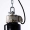 Large Industrial Black Enamel Bauhaus Ceiling Pendant Lamp, 1930s 3