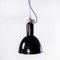 Large Industrial Black Enamel Bauhaus Ceiling Pendant Lamp, 1930s 1