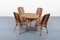 Rattan Indoor / Outdoor Table with Chairs, Italy, 1960s, Set of 5, Image 1