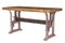 Industrial Iron and Teak Worktable, 1960s, Image 1