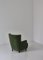 Fauteuil Moderne Scandinave en Velours Mohair Vert de Fritz Hansen, 1940s 7