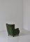 Scandinavian Modern Easy Chair in Green Mohair Velvet Fabric from Fritz Hansen, 1940s 7