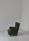 Fauteuil Moderne Scandinave en Velours Mohair Vert de Fritz Hansen, 1940s 4